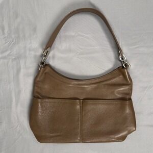 SAS Portrait Collection Brown Leather Shoulder Bag Hobo Zip Top USA Brand